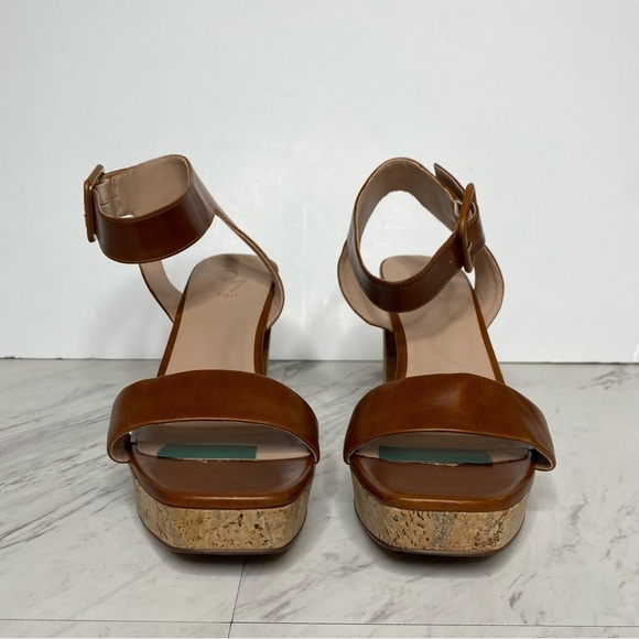 27 Edit Jaselle Brown Leather Heeled Sandal 9 1/2 M - Picture 2 of 14